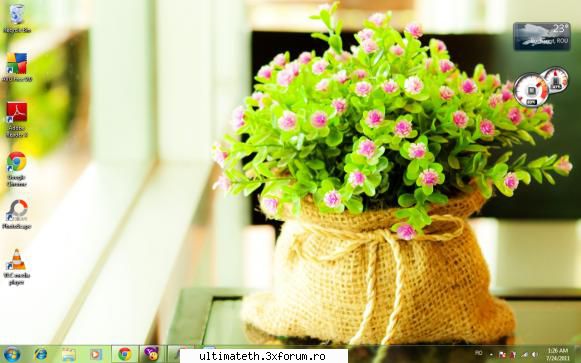 Desktop - Mandarinna detine un desktop simplu - Cafenea